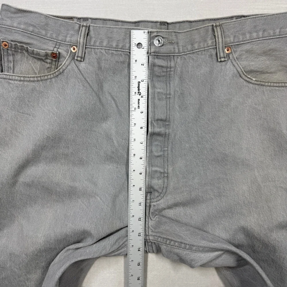 Levis 501xx Jeans Mens 44x32 (Fits 41X29)‎ Straight Gray Selvedge Stained